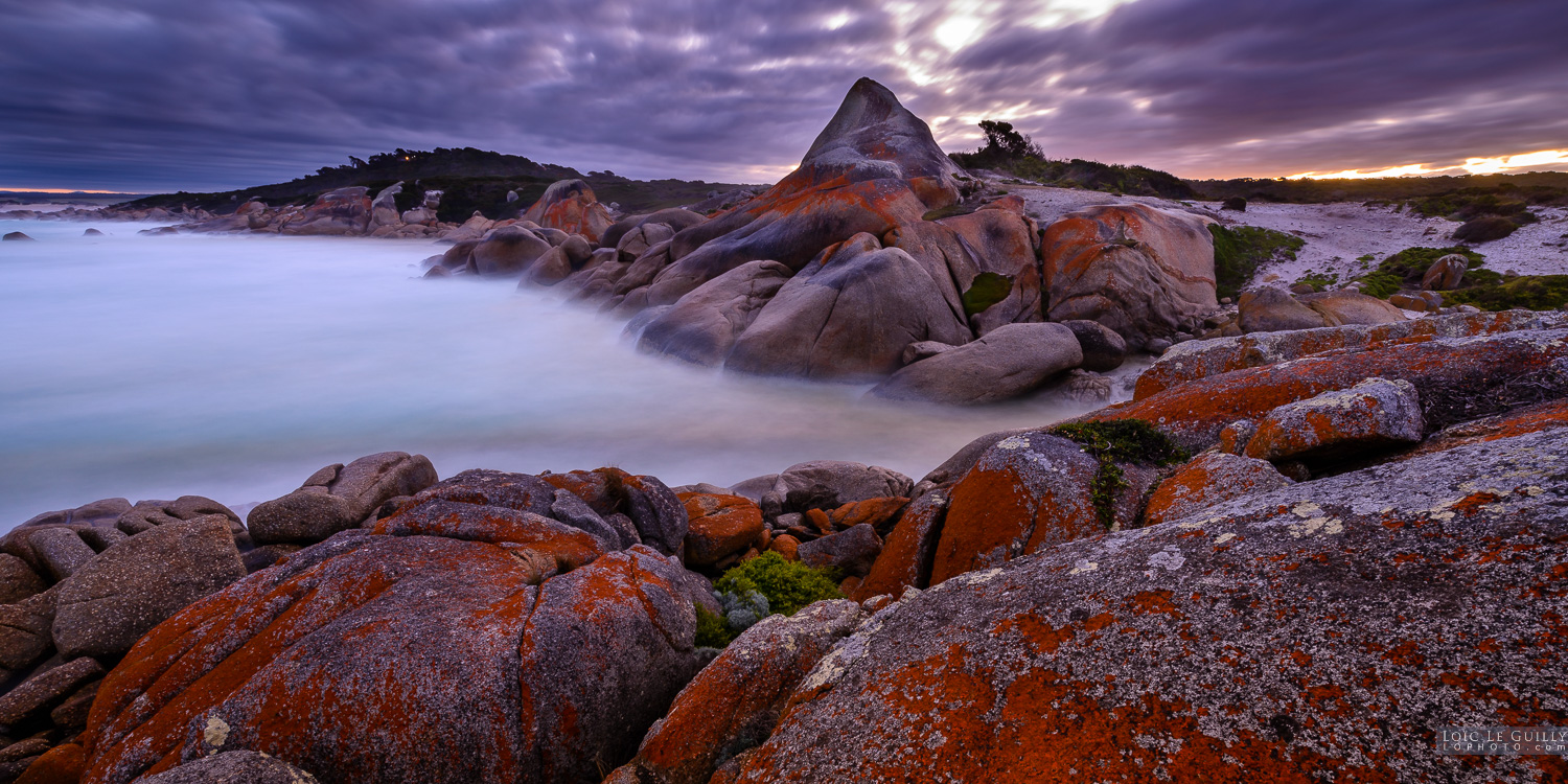 photograph of Bay of Fires dusk