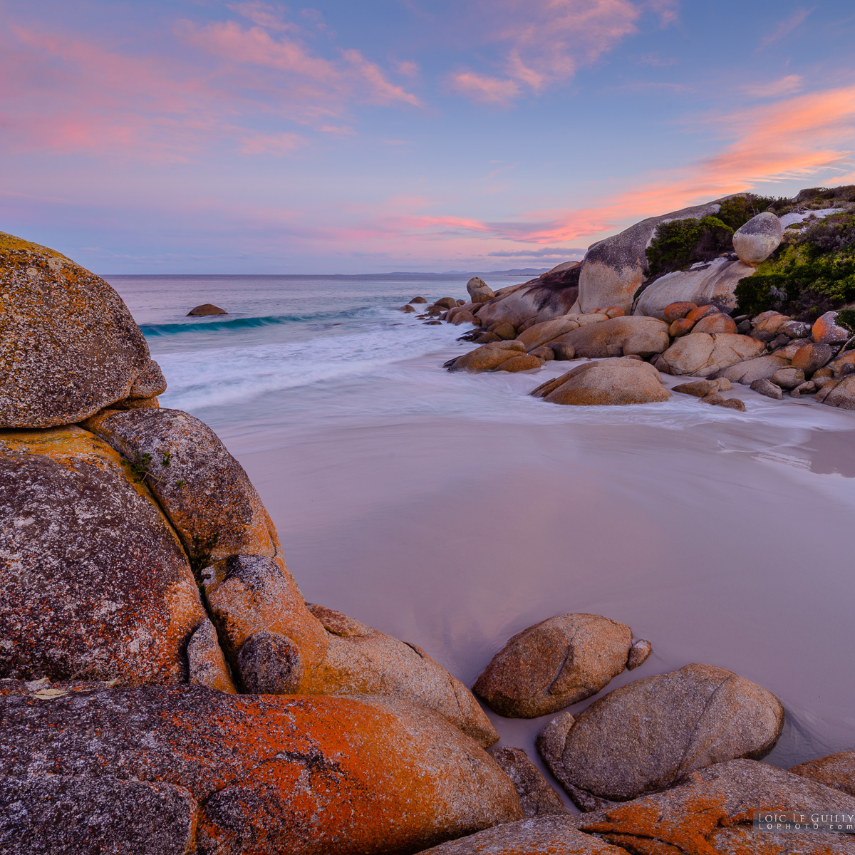 photograph of Bay of Fires sunset