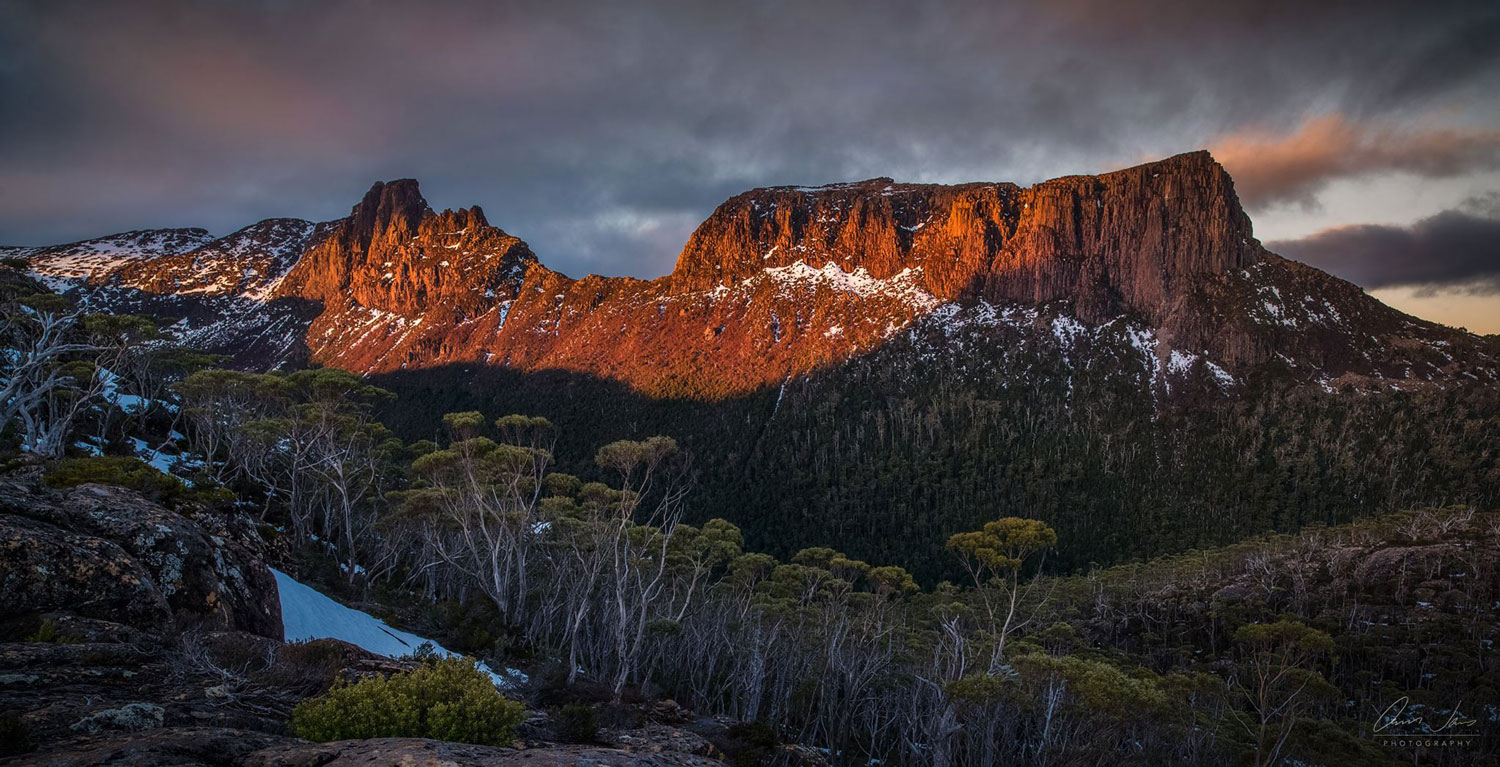 photograph of Du Cane Range sunset