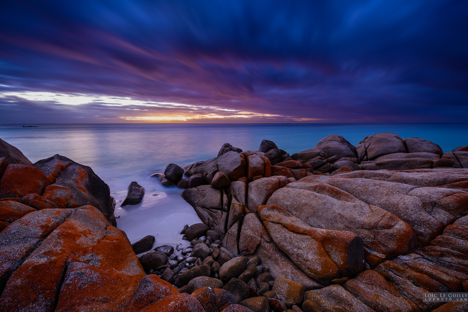 photograph of First Light at the Bay of Fires