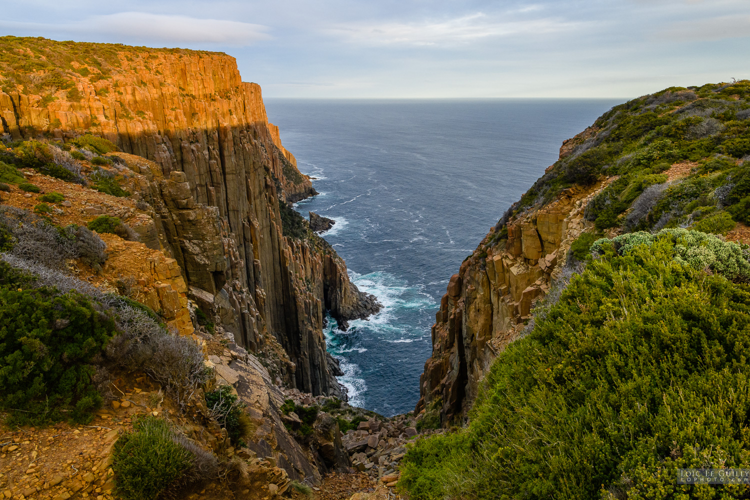 photograph of Gully at Cape Raoul