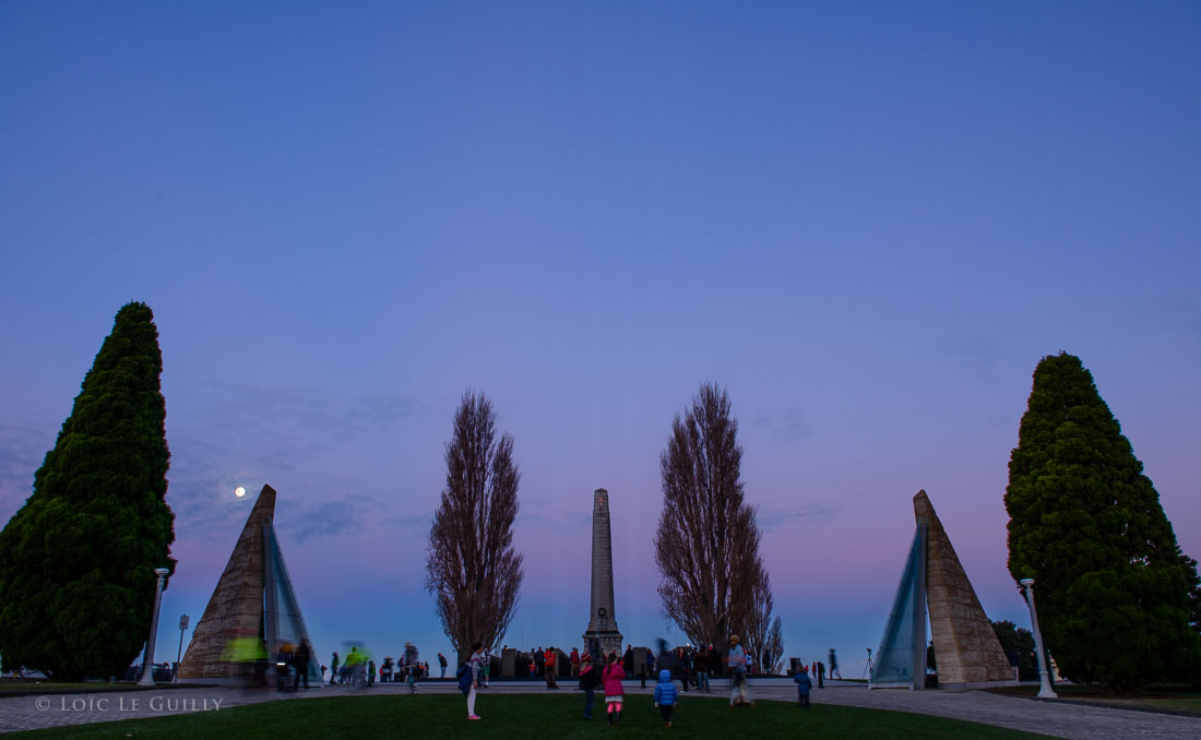 photograph of Hobart Cenotaph at dusk