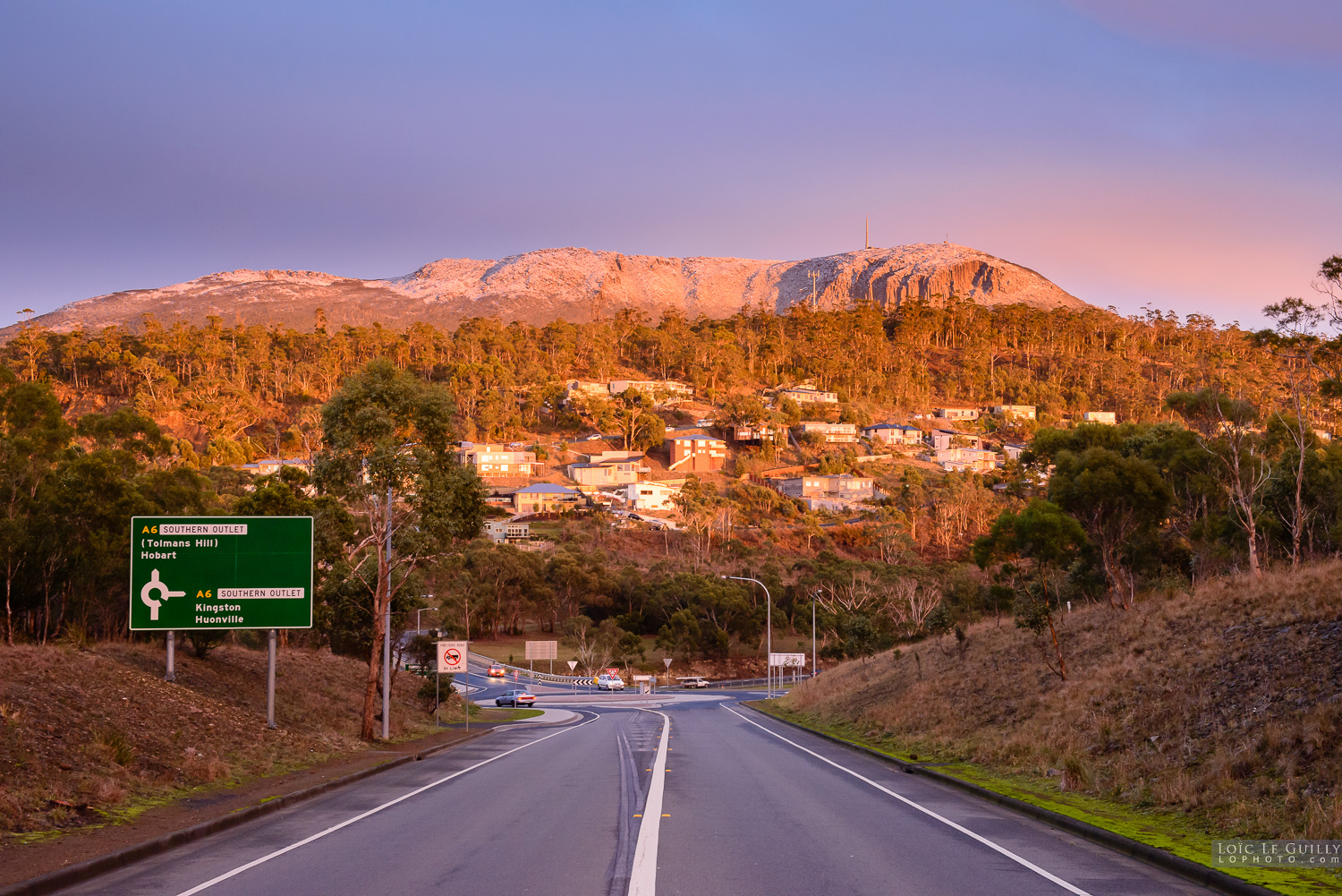 photograph of Sunrise over Mt Wellington