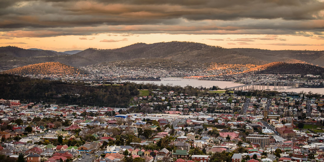 photograph of West Hobart, North Hobart and beyond