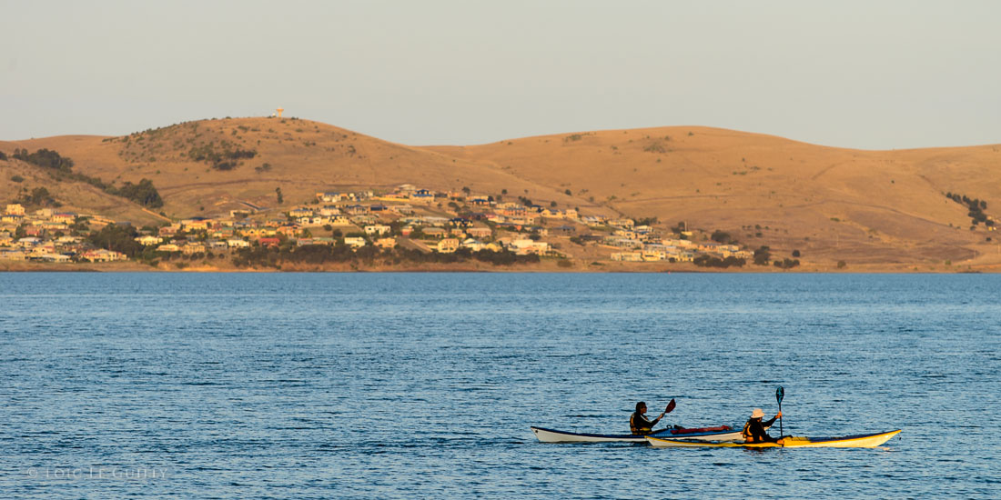 photograph of Kayaks on the Derwent River