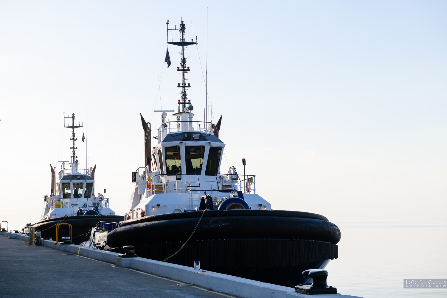 photograph of Tug boats on the harbour