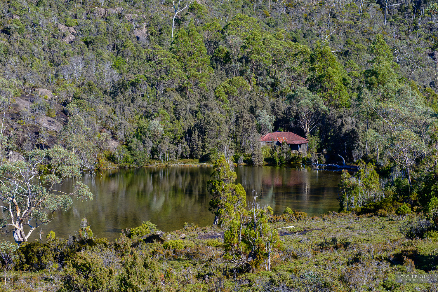 photograph of Twilight Tarn and old hut