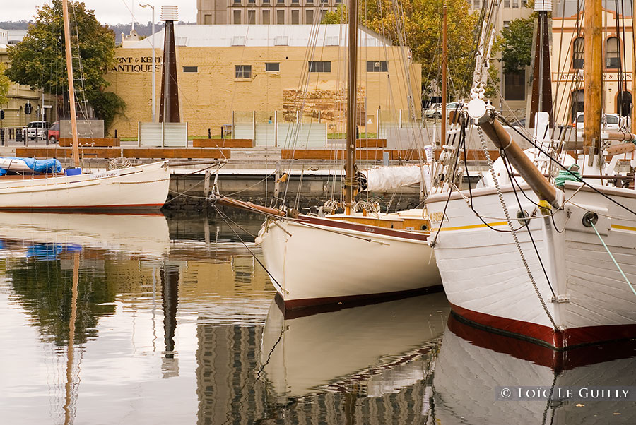 photograph of Hobart harbour boats