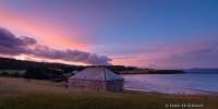 Dusk over the Commissariat and Darlington Bay, Maria Island.
The stone Commissariat is the oldest building on the island.