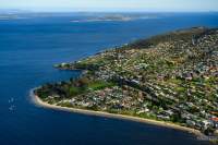Aerial view of Sandy Bay and the Derwent River, looking towards South Arm and Opossum Bay.