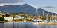 With Mt Wellington in the background