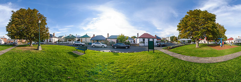 360 panorama of Arthur Circus, Battery Point