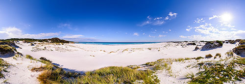 360 panorama of Bay of Fires near Eddystone Point