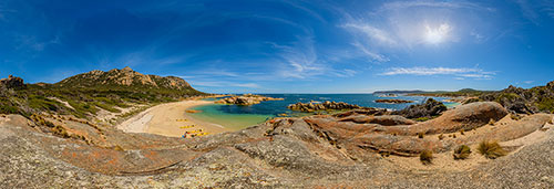 360 panorama of Flinders Island coast