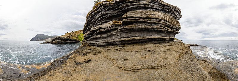 360 panorama of Fossil Cliffs, Maria Island