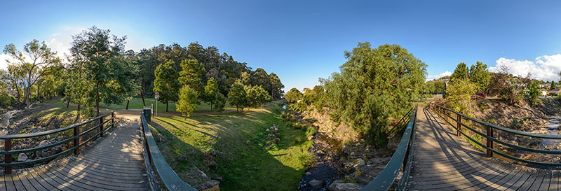 360 panorama of Hobart Rivulet in South Hobart