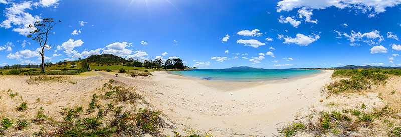 360 panorama of Rheban beach near Orford