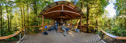 360 panorama of Tiger Ridge - Tarkine Trails