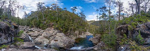 360 panorama of Wellington Falls