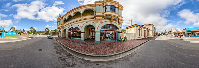 360 panorama of Zeehan main street